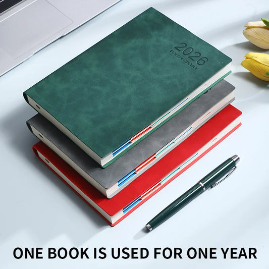 Plan-Notizbuch 2026 – 320 Seiten, Zeitmanagement & Zielverfolgung-Yabubest - Home & More