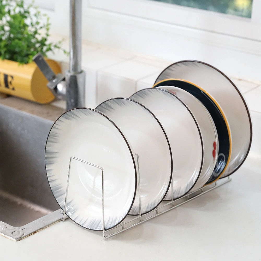 Kompaktes Abtropfgestell Set für Küche - 1 Etage, rostfrei, mit Utensilienhalter