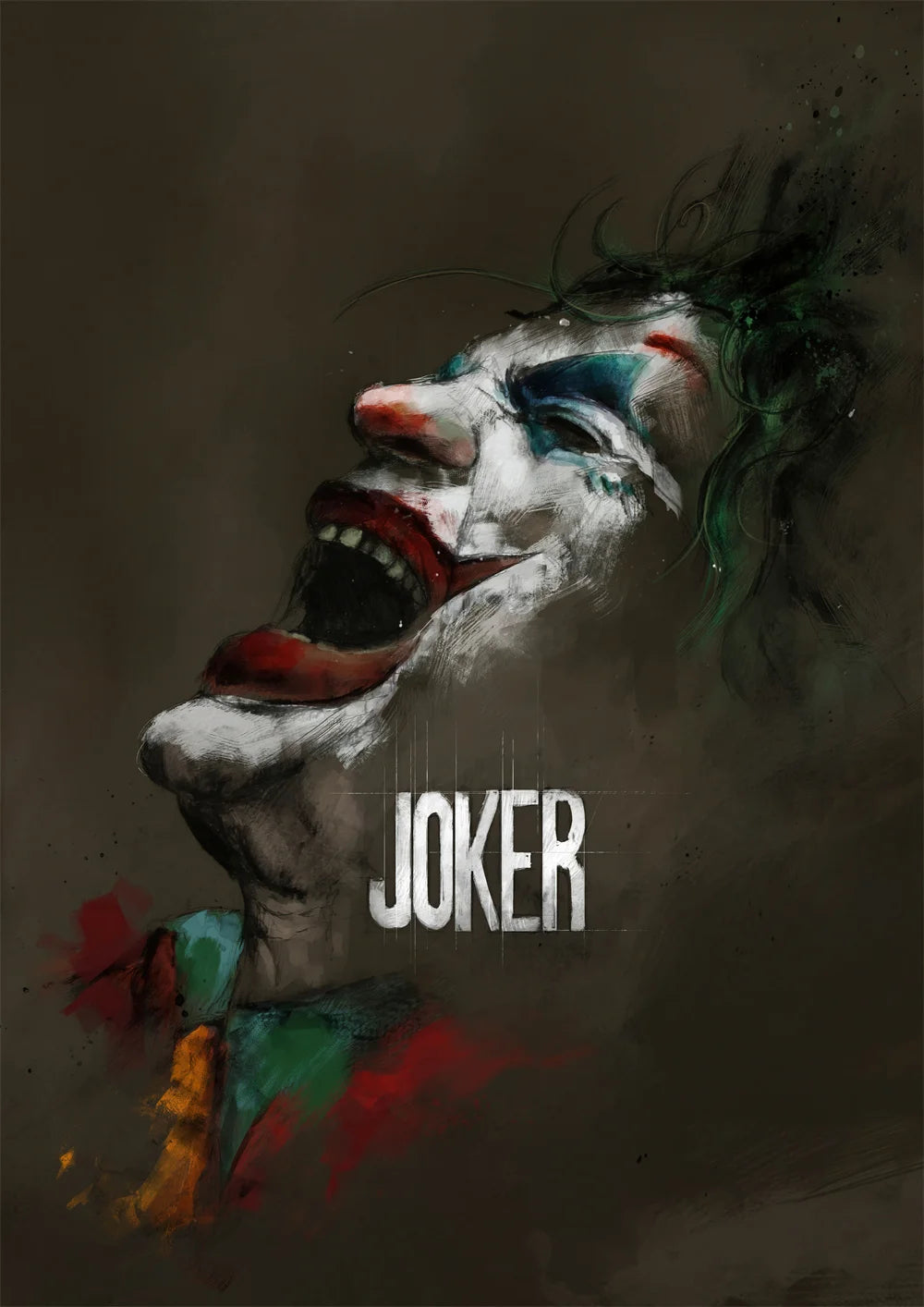 Abstraktes Leinwandgemälde als stilvolle Vintage Wanddekoration