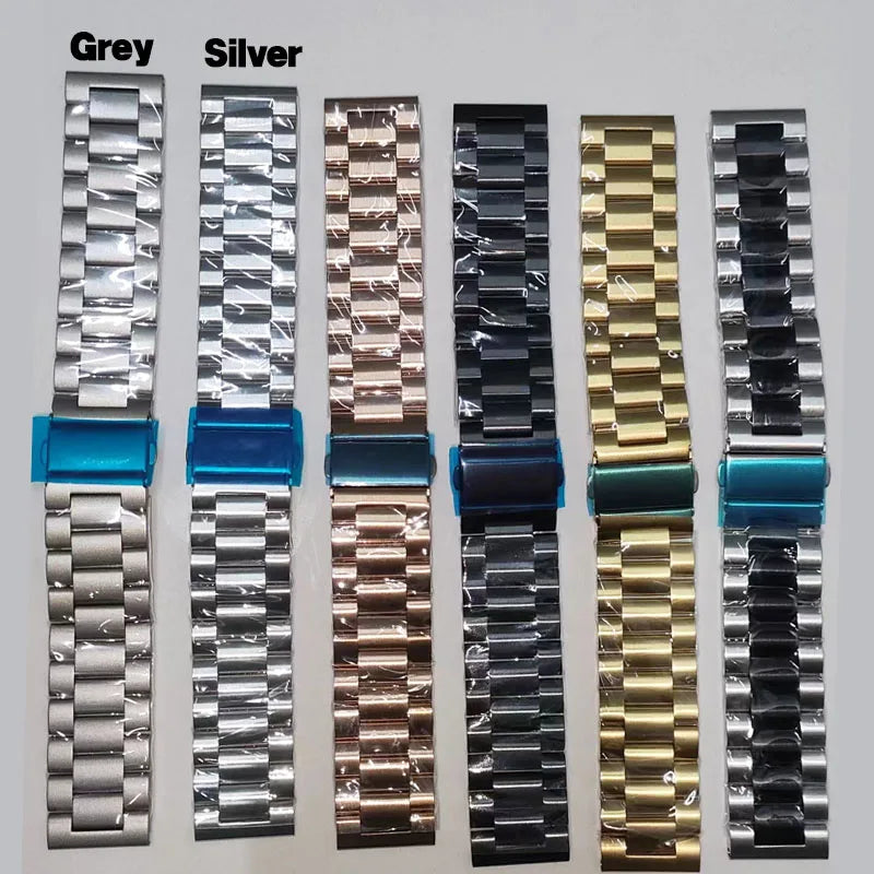 Edelstahl Uhrenarmband 20mm 22mm für Smartwatches & Classic Uhren Unisex