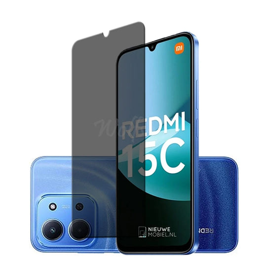 Anti Spy Displayschutzfolie 9H für Redmi 15C mit Privatsphäre Schutz