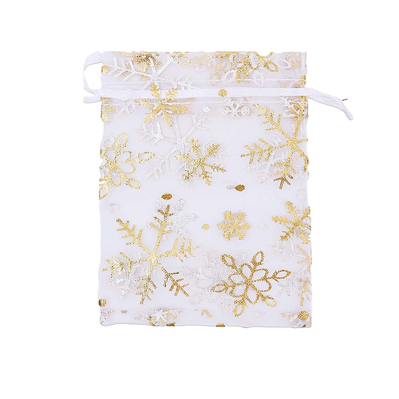 Weihnachts Kordelzug Taschen Rot Transparent Organza 10 bis 200 Stück