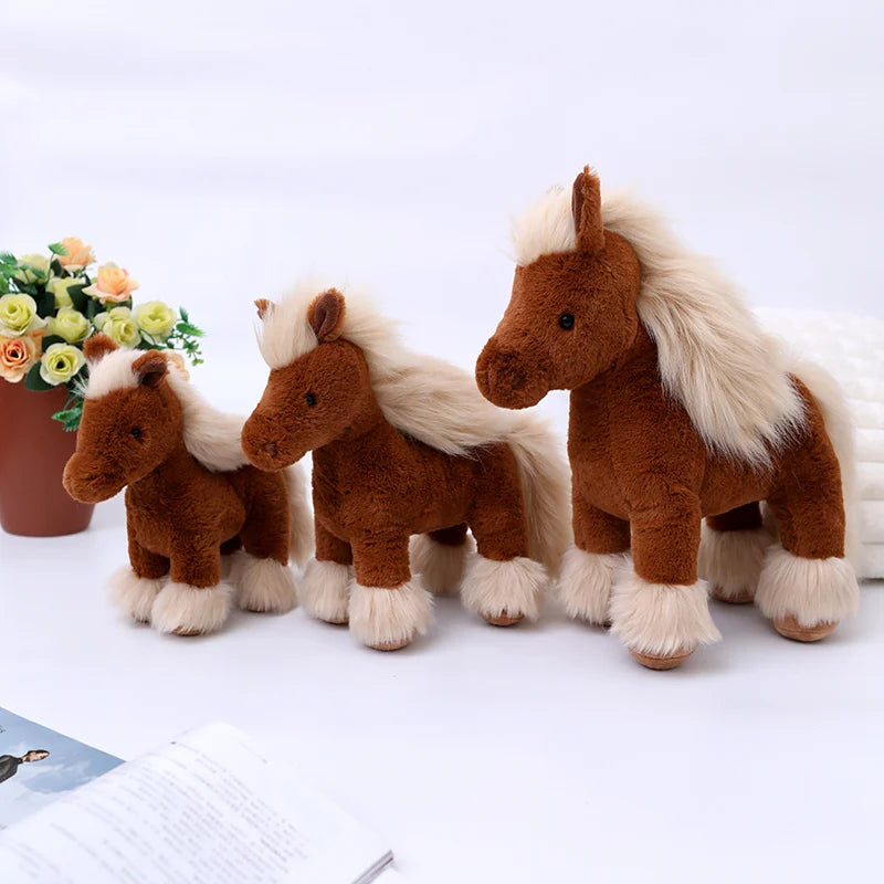Simuliertes Pferd Plüsch Stofftier Kuscheltier in 3 Größen für Kinder