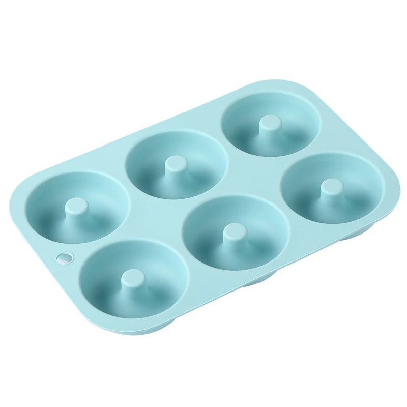6 Löcher Silikon Backform Antihaft Donut Formen für Muffins und Cupcakes