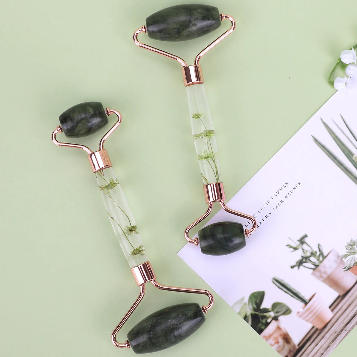 Natürlicher Jade Roller für Gesichtsmassage - Hautpflege – Anti-Aging Wirkung