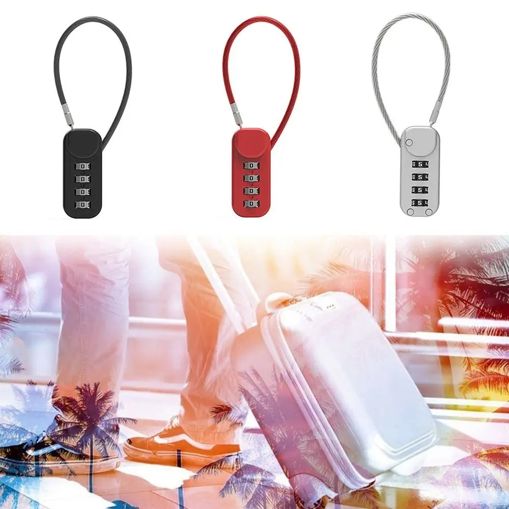 Tragbares 4-stelliges Zahlenschloss aus Zinklegierung für Outdoor-Schutz