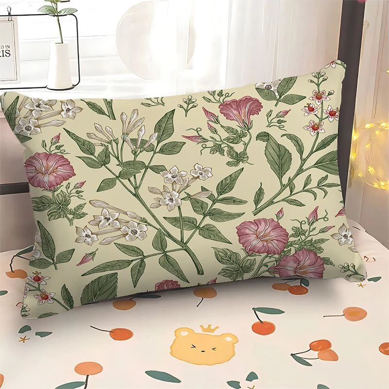 Europäischer Kissenbezug mit Pflanzen und nordischem Design rechteckig