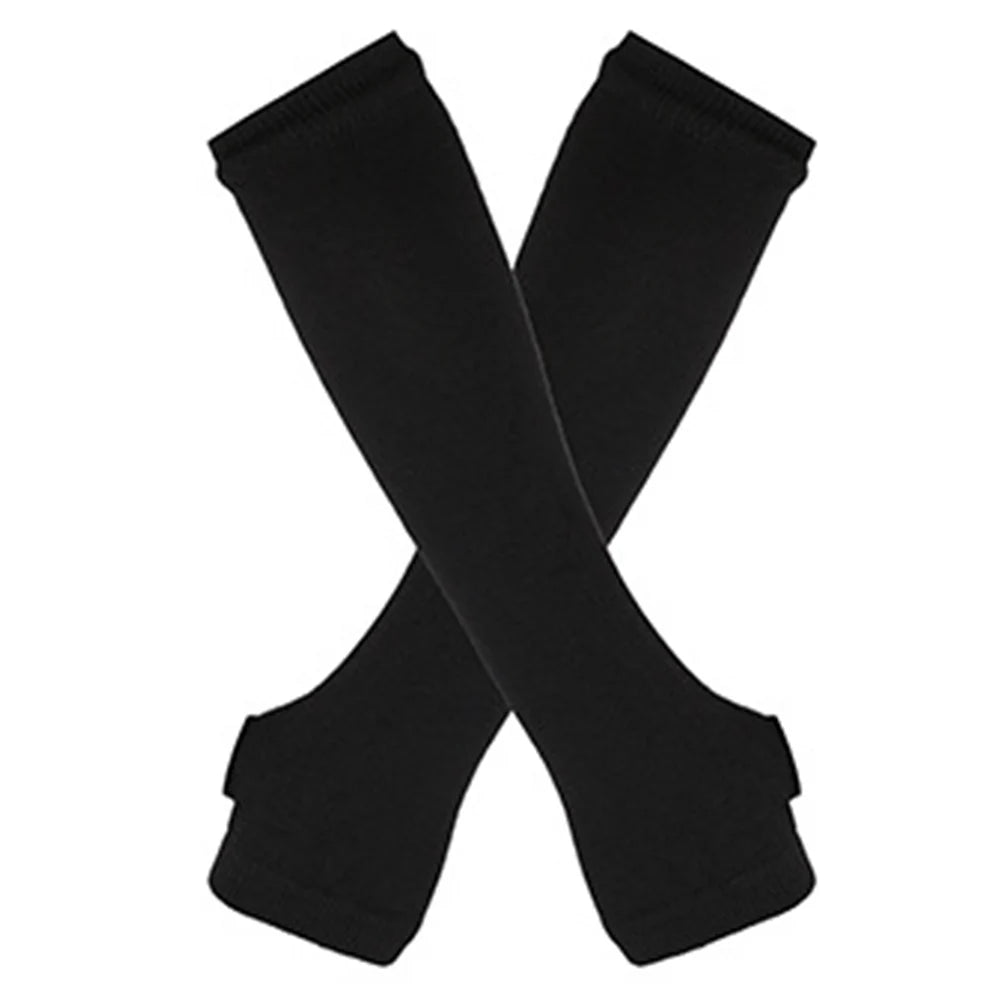 Damen lange Strickhandschuhe fingerlos für Wärme und Flexibilität