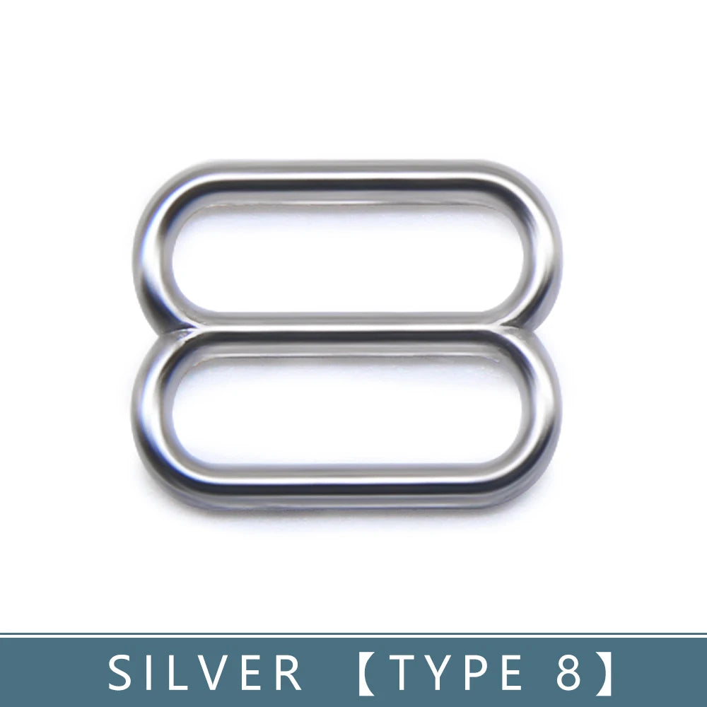 30-teiliges BH Ringe und Slider Set in Weiß und Schwarz Metall Zubehör