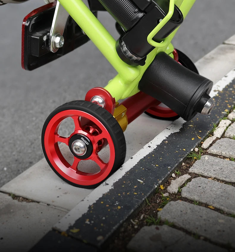 MUQZI Eazy Wheels Faltrad-Rollenräder, kompatibel mit Brompton-Yabubest - Home & More