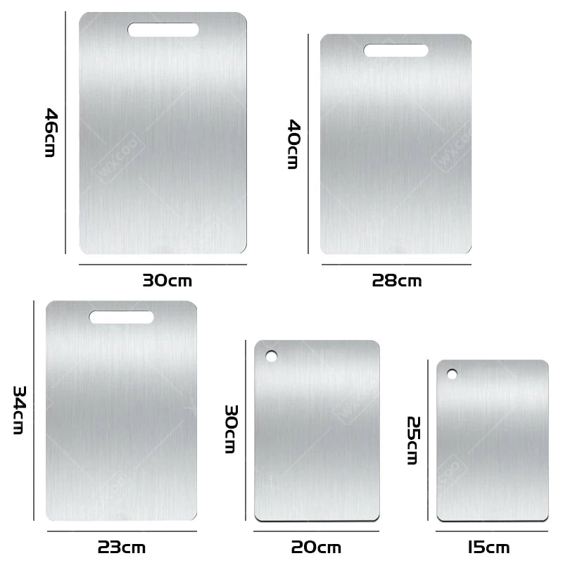 Doppelseitiges rundes Edelstahl Schneidebrett für Gemüse Obst und Fleisch