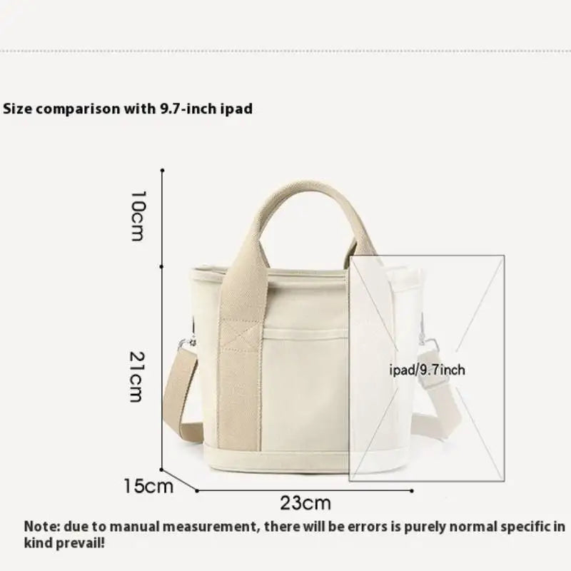 Praktische Leinwand Handtasche für Damen Casual und Organizer