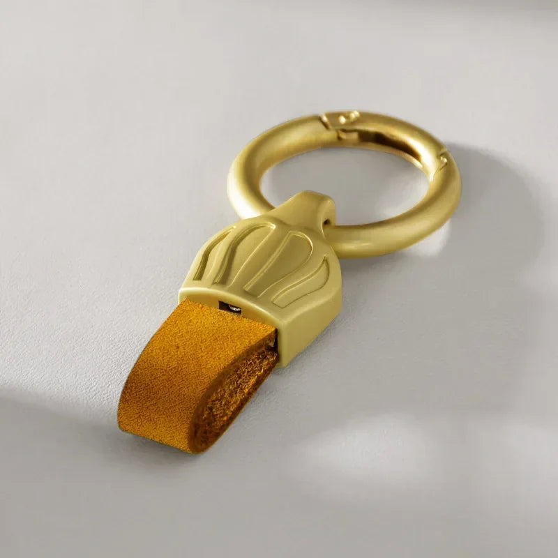 Leder Schlüsselbund Multicolor mit Metallring für Männer und Frauen