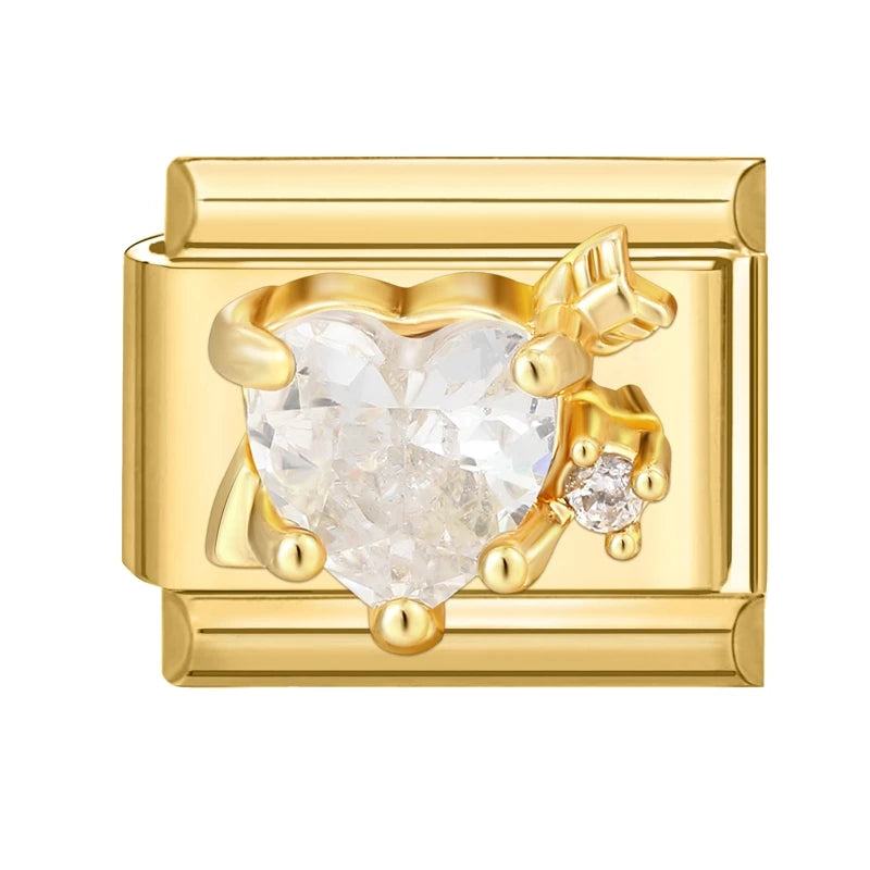 Elegantes Edelstahl Charm Armband mit Zirkon für Frauen