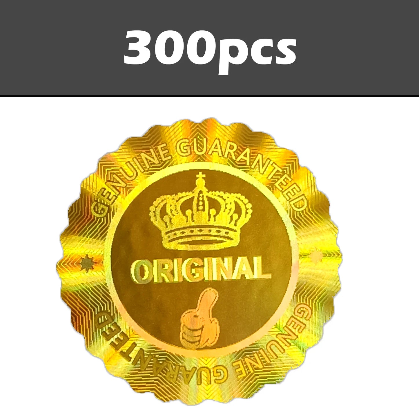 Manipulationssicherer Sicherheits Hologramm Aufkleber mit Spitzenrand