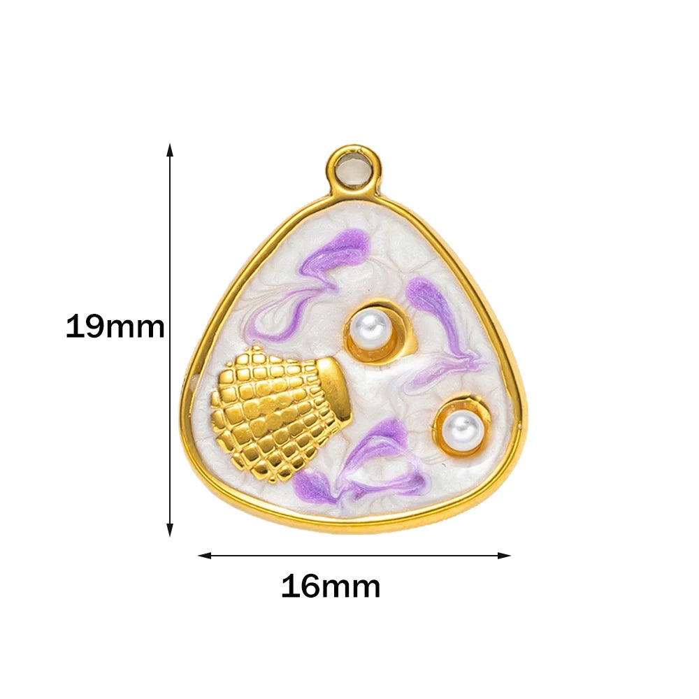 5-teiliges Edelstahl Charms Set Seestern golden für Schmuck DIY