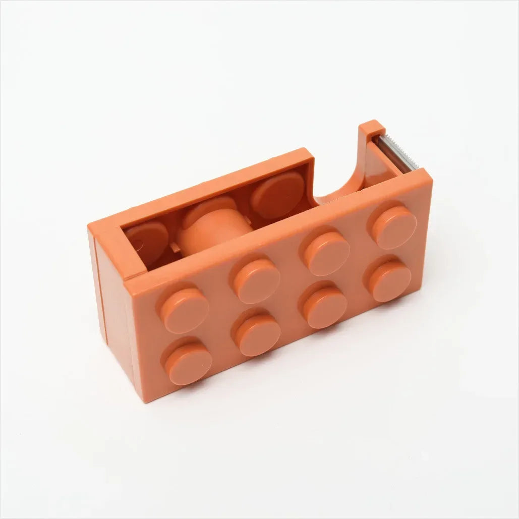 Blockförmiger Klebebandschneider mit scharfem Metallschneideblatt, stapelbar und ergonomisch