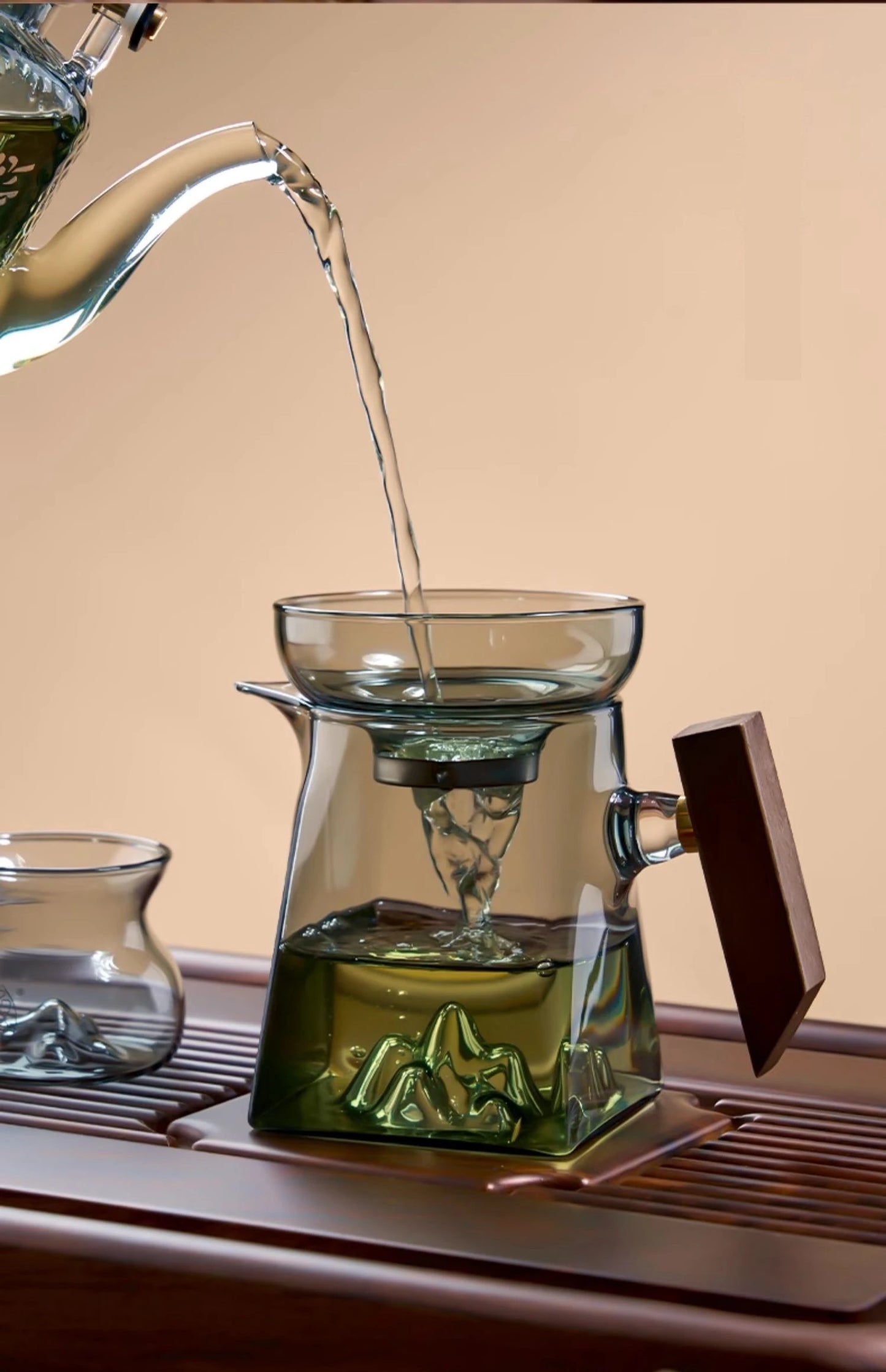 GIANXI Teetasse 350 ml Pyrex Tee-Set mit Griff und Filter handcrafted