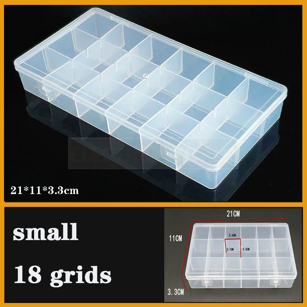 Vielseitiger transparenter Organizer für Kleinteile: Schmuck, Werkzeug, Büro
