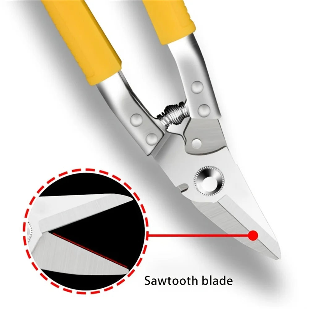 Schere aus Edelstahl mit verdickter Klinge für starkes Metallschneiden