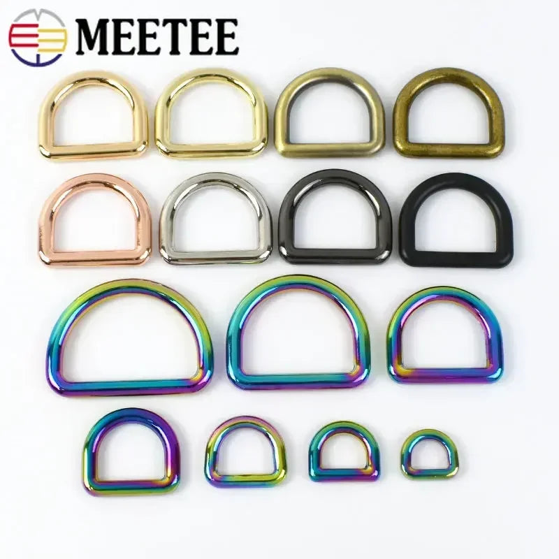 Metall O & D Ring Schnallen 10-38mm fuer Rucksack Guertel Halsband 5/10 Stk.