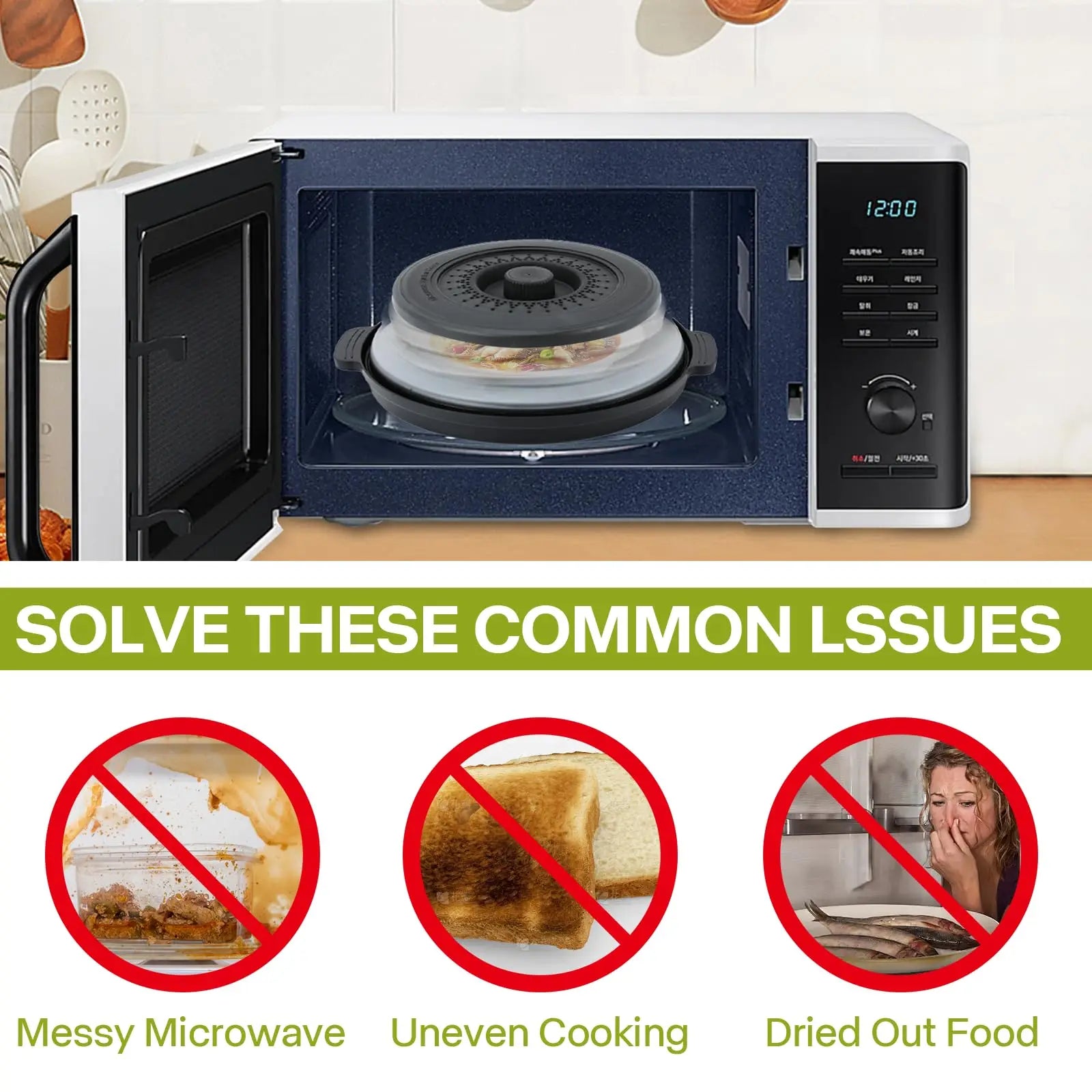 Praktischer faltbarer Spritzschutz und Dämpfsieb für die Küche