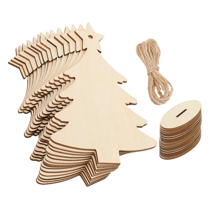 DIY Weihnachtsbaumschmuck Set mit Holzsockel zum Selbstgestalten
