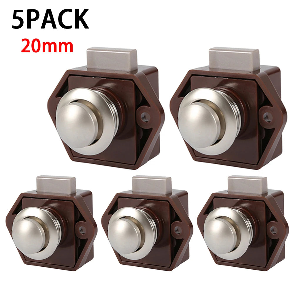 Set aus 5 Push Lock Riegeln 20mm für Camper und Möbel