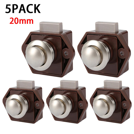 Set aus 5 Push Lock Riegeln 20mm für Camper und Möbel