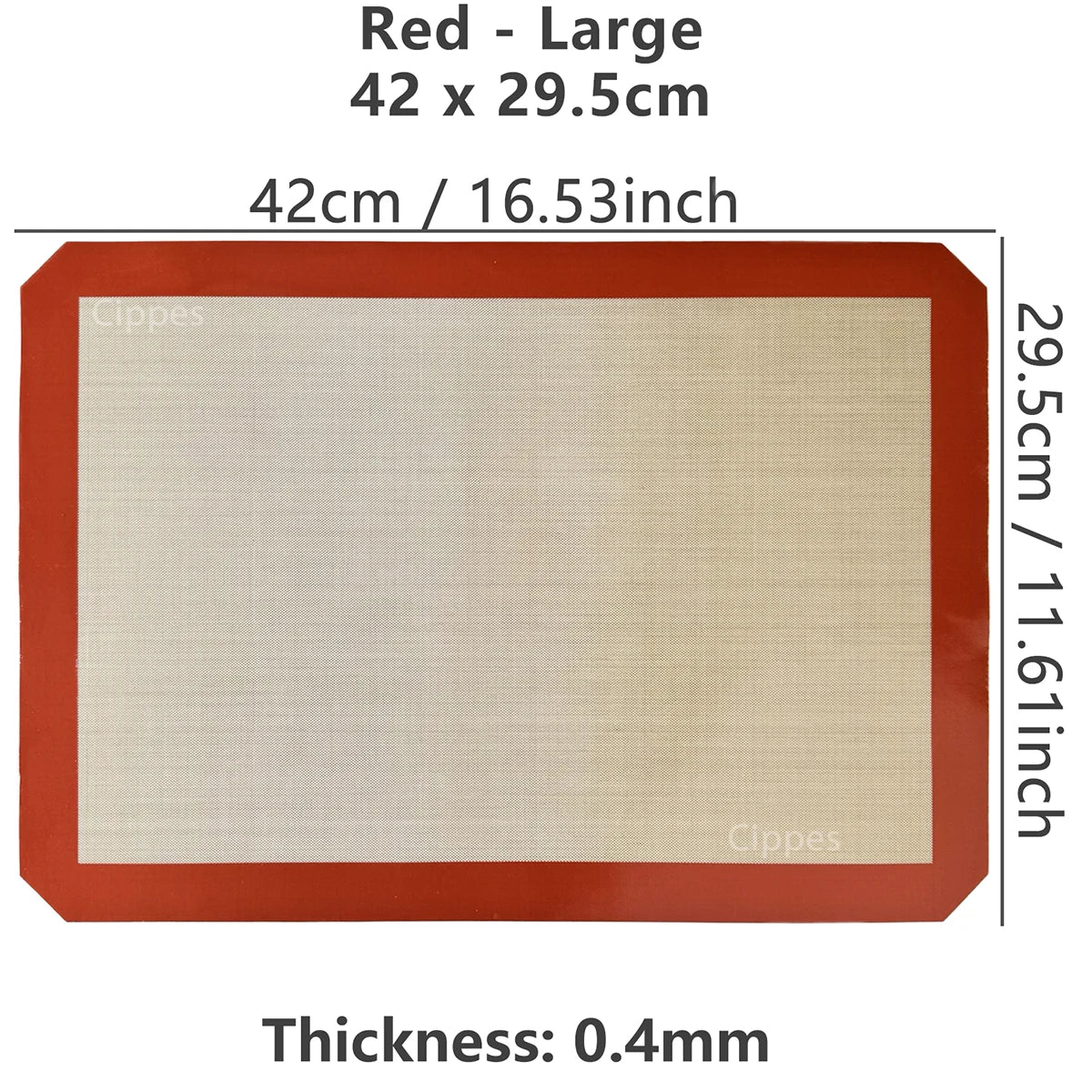 Wiederverwendbare dünne Silikon Backmatte 04 mm antihaftbeschichtet