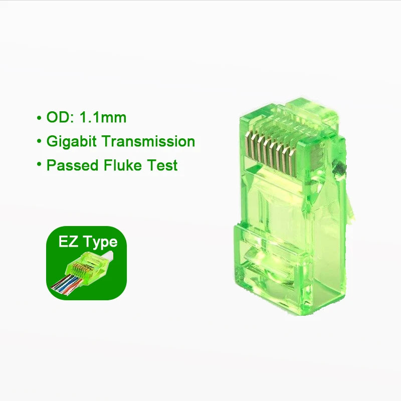 RJ45 Cat6 Pass Through Stecker für stabile und schnelle Netzwerke