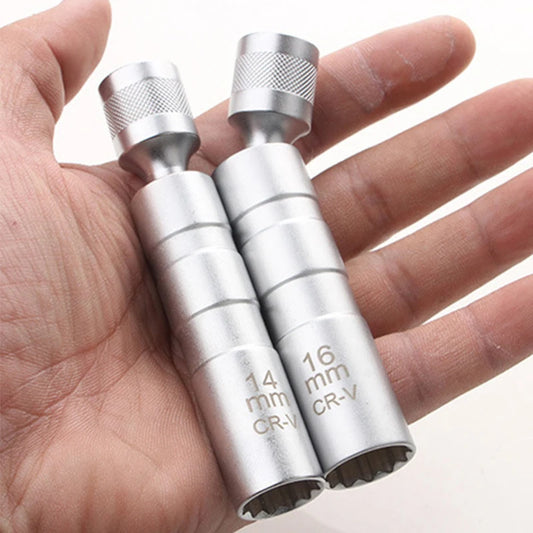 Zündkerzen Steckschlüssel Adapter Set 14mm 16mm Universalgelenk 3/8 Zoll