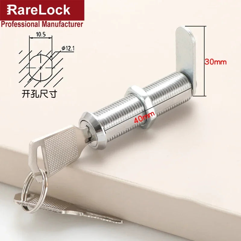 Mini Nockenschloss mit 2 Schlüsseln und 12 mm Durchmesser