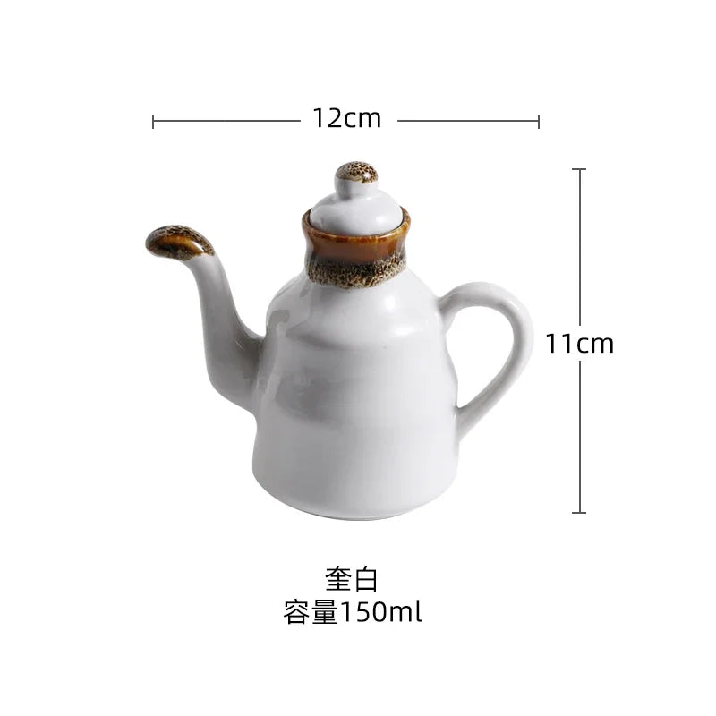 150 ml Keramik Gewürzflasche für Öl Essig Sojasauce für Hotel Küche
