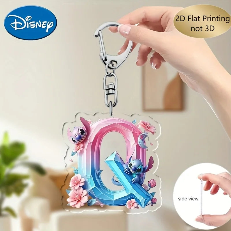 Bunter 2 Zoll Acryl Schlüsselanhänger mit A-Z Buchstaben für Kinder