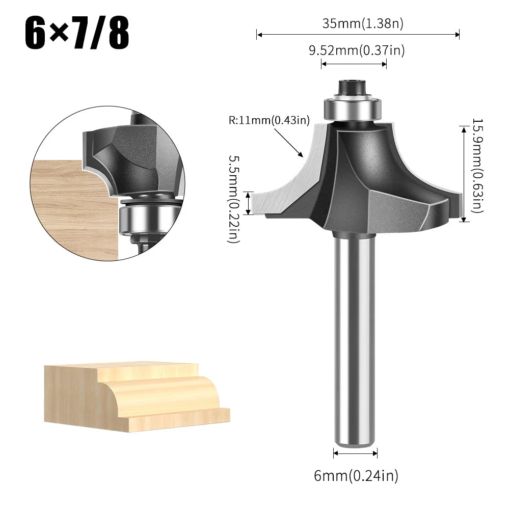 6/12mm Schaft Nut Schneiden Linie Router Bit für Holzbearbeitung