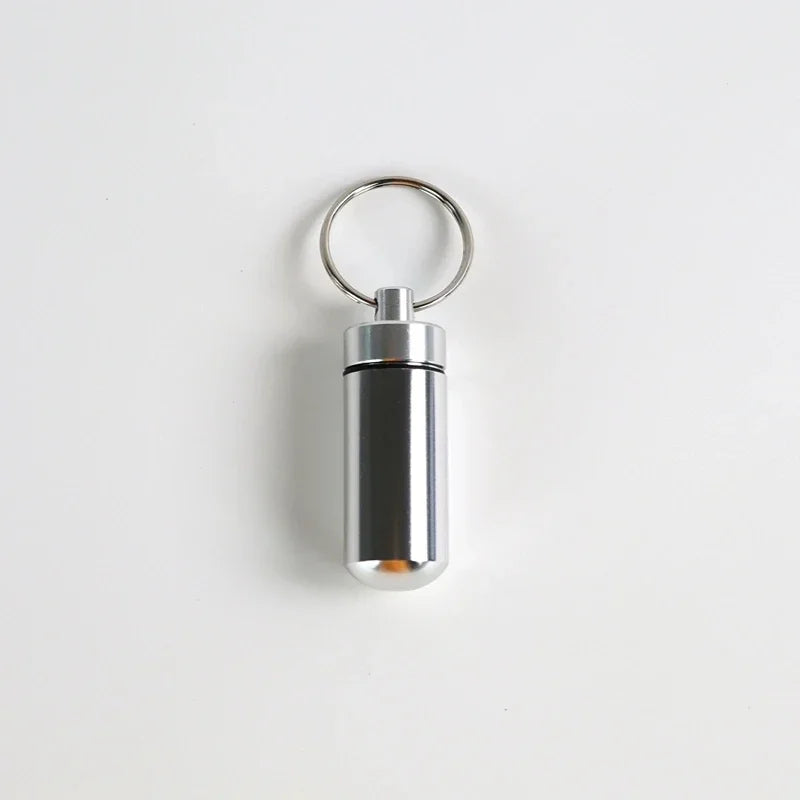 Wasserdichte Mini-Pillendose aus Aluminium kompakt und tragbar