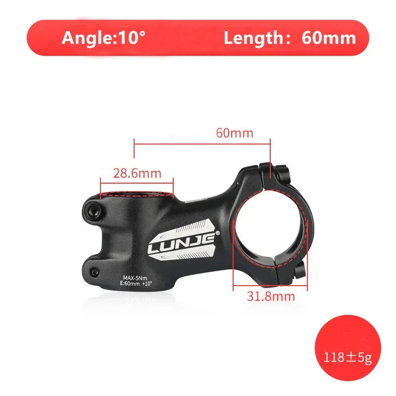 Ultraleichter Fahrradvorbau 17 Grad Aluminiumlegierung 31,8 mm MTB Rennrad