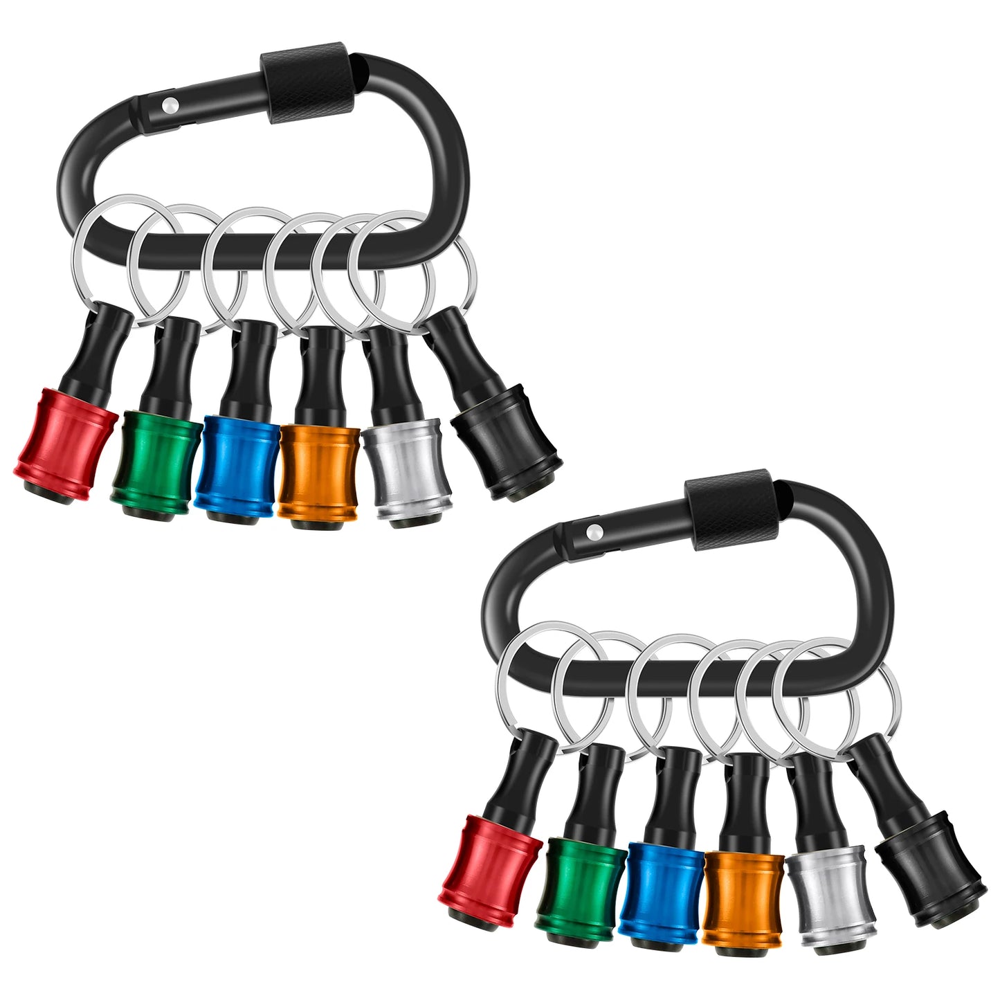 Robustes Sechskantschaft Schraubendreher Bithalter Set mit Karabinern