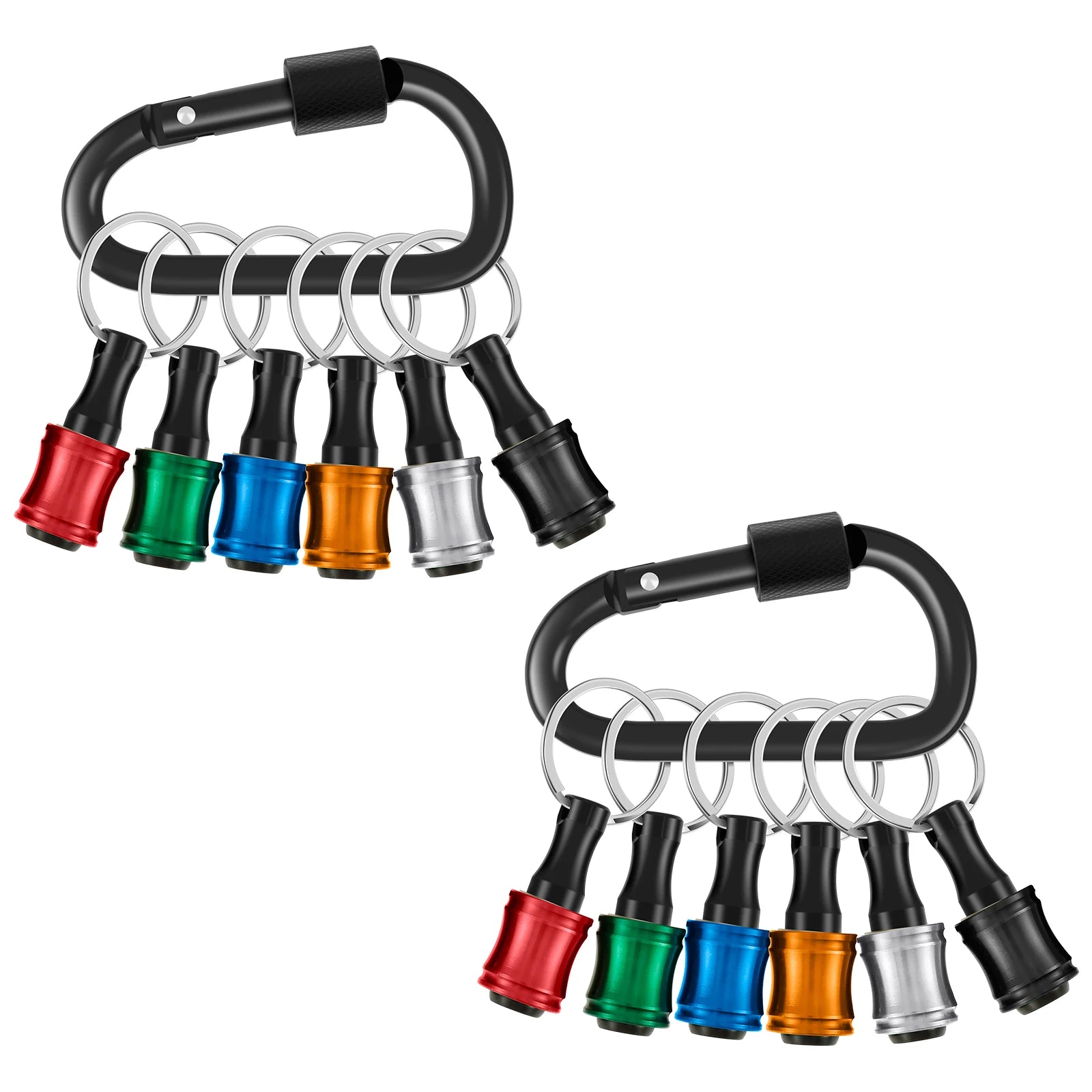 Robustes Sechskantschaft Schraubendreher Bithalter Set mit Karabinern