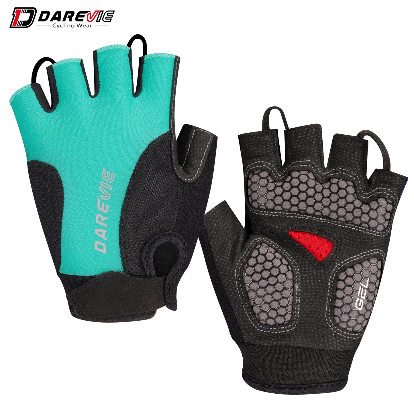 Halbfinger Fahrradhandschuhe mit Gelpolster rutschfest stoßgedämpft Unisex