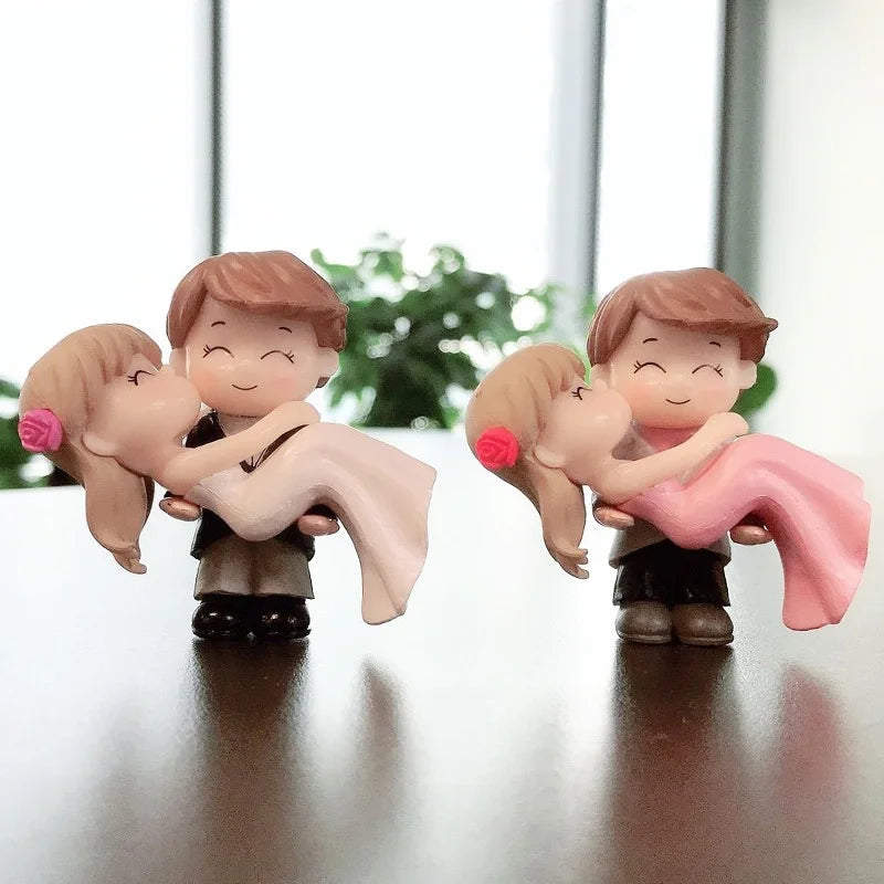 Süße Braut Bräutigam Miniatur Figur Hochzeit Deko Ornament Geschenk