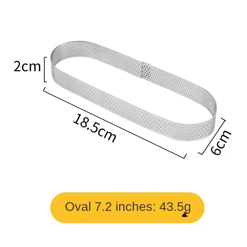 Perforierter Tartering für perfekte Obst Mousse Kuchen & Desserts