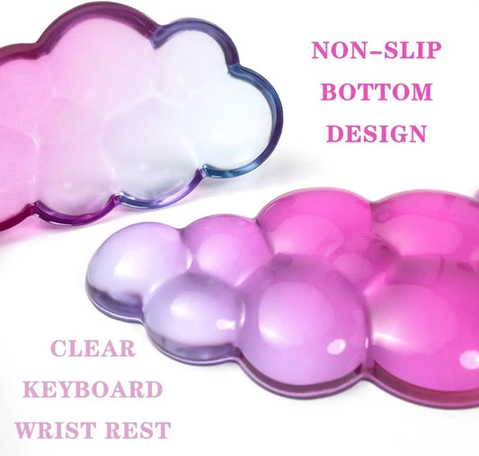 Ergonomisches Cloud Silikongel Tastatur - Maus Handgelenkauflage Set