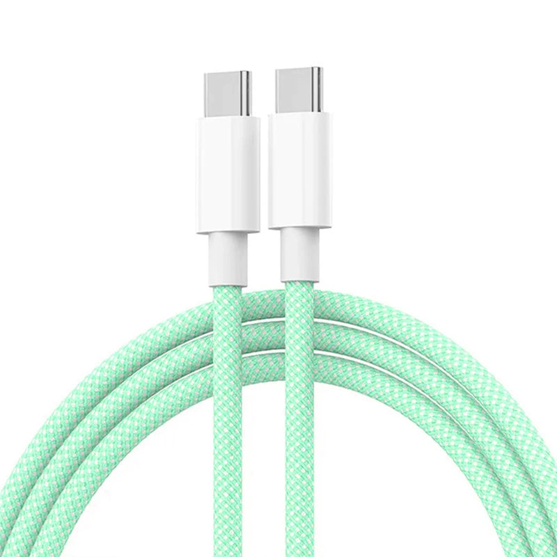 USB C auf Typ C Schnellladekabel 60W – Geflochtenes Datenkabel für Geräte