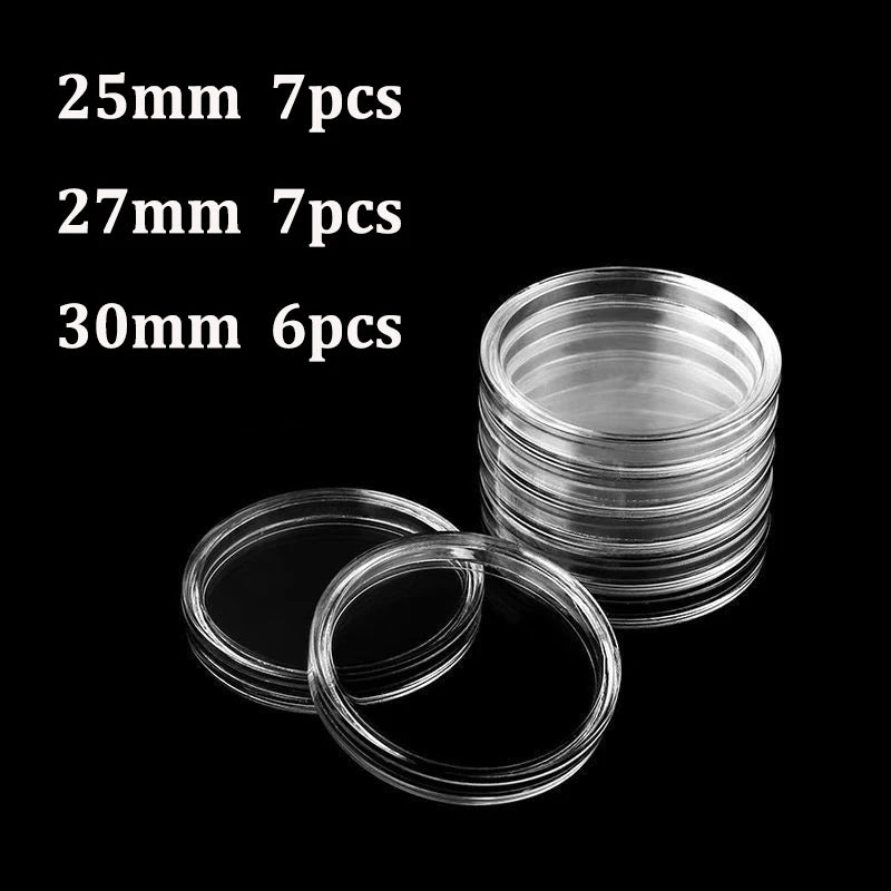Durchsichtige Kunststoff-Münzkapseln in 21-45mm für sicheren Münzschutz