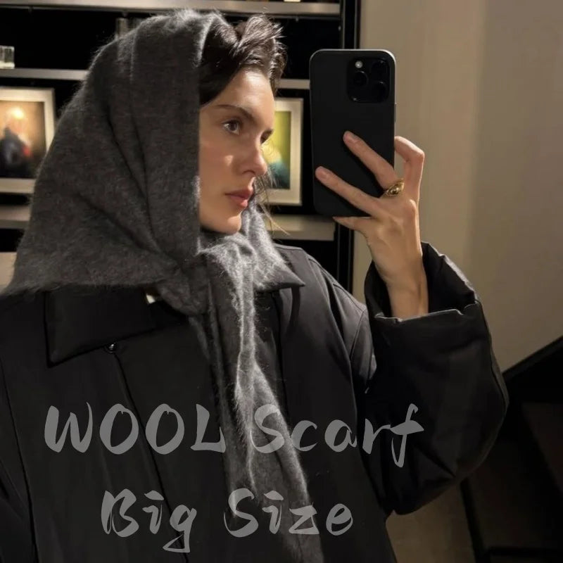 100% Wolle Winter Schal für Frauen – Lange Kaschmir Schals-Yabubest - Home & More