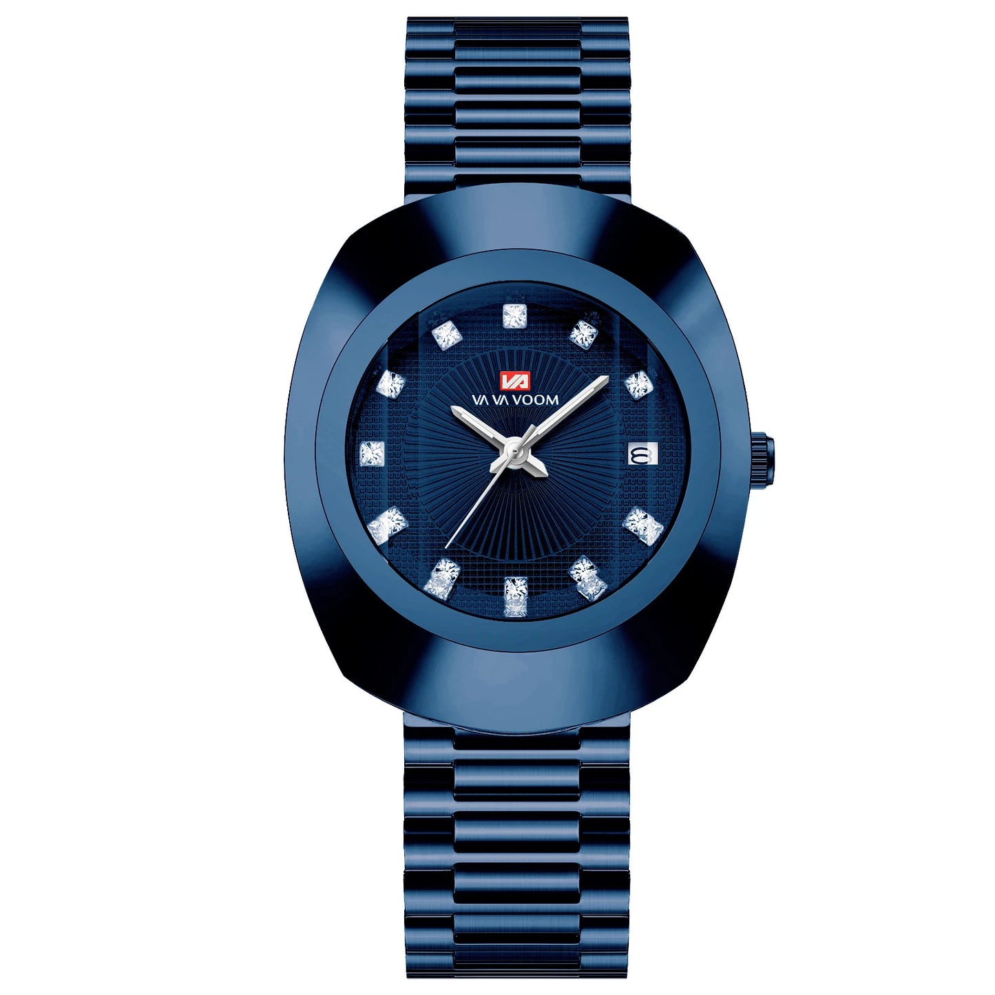 Herrenuhr Quarz Edelstahl Elegant Oval Wasserdicht Stoßfest