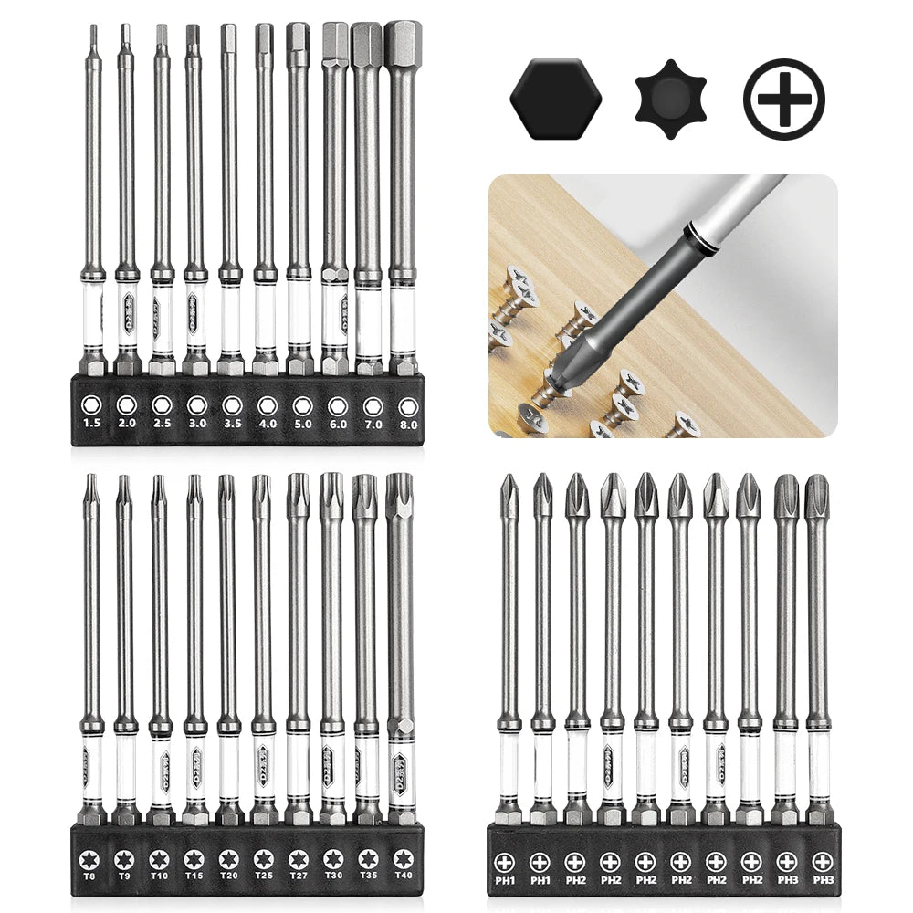 10x Magnetische PH2 Schraubendreher Bits 100mm für Bohrmaschinen