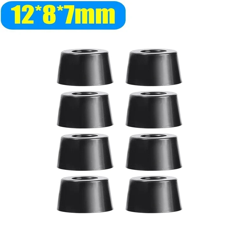 120 Stück Gummi Füße Pads für Möbel Beine Tisch Stuhl Abdeckung Schwarz